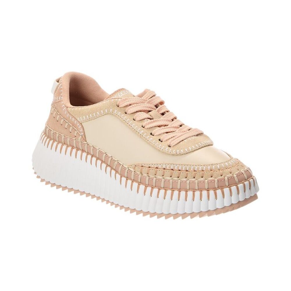 Chloé Nama Leather & Suede Sneaker, Pink